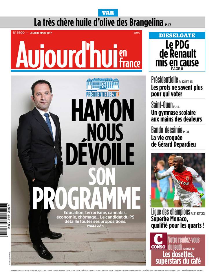Aujourd'hui en France 16 mars 2017 Aujourd'hui en France du 16 mars 2017 à télécharger sur iPad