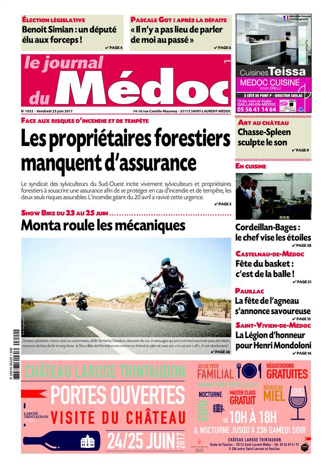 Le Journal du Médoc 22 juin 2017 Abonnement Le Journal du Médoc Pas Cher avec BOUQUET INFO ePresse.fr