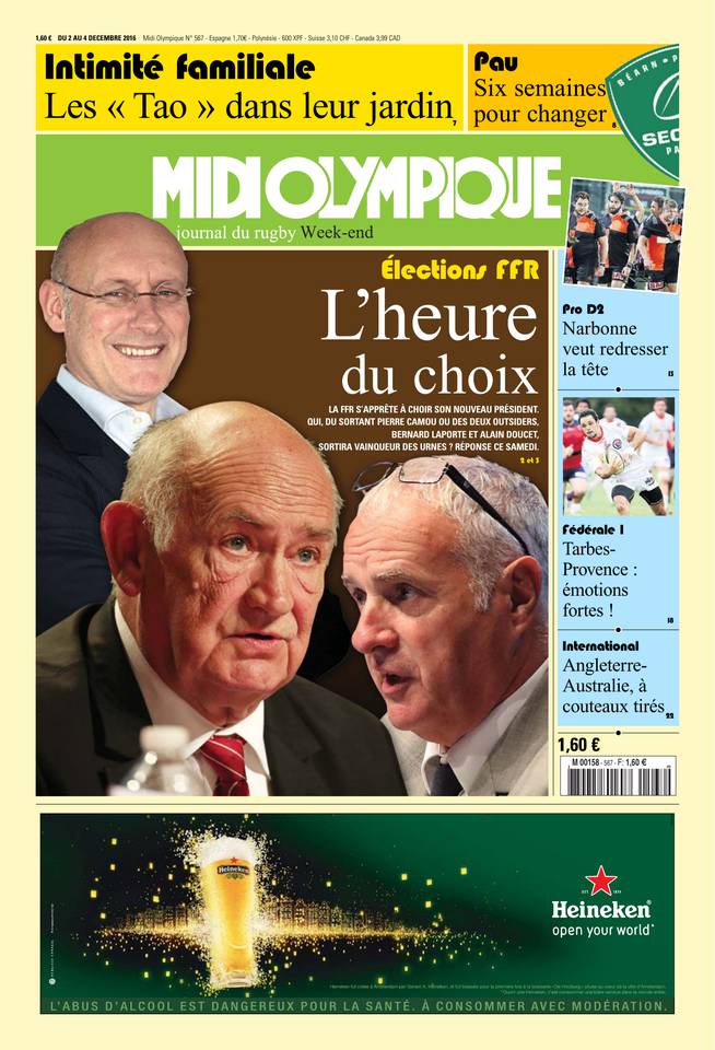 Midi Olympique Vert 02 décembre 2016 Midi Olympique Vert du 02 décembre 2016 à télécharger sur iPad