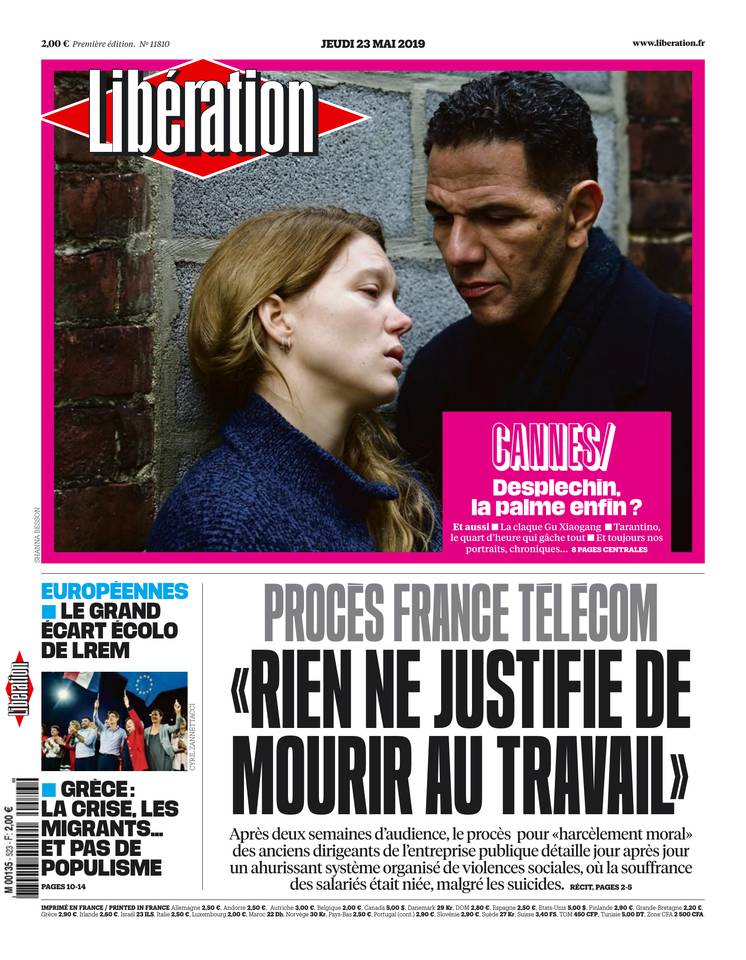 Libération 23 mai 2019 Abonnement à Libération Pas Cher avec le BOUQUET INFO ePresse.fr