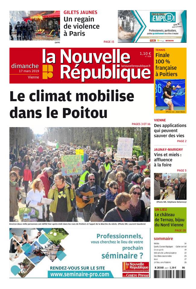 La Nouvelle République Dimanche 17 mars 2019 Abonnement La Nouvelle République Pas Cher avec BOUQUET ePresse.fr