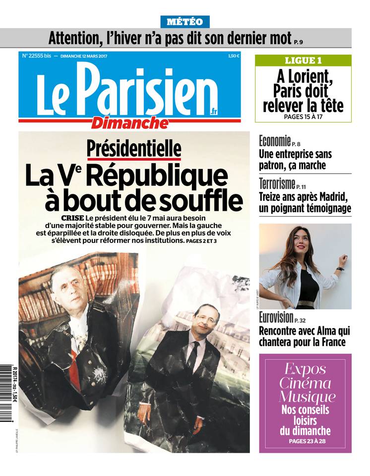 Le Parisien 12 mars 2017 Le Parisien du 12 mars 2017 à télécharger sur iPad