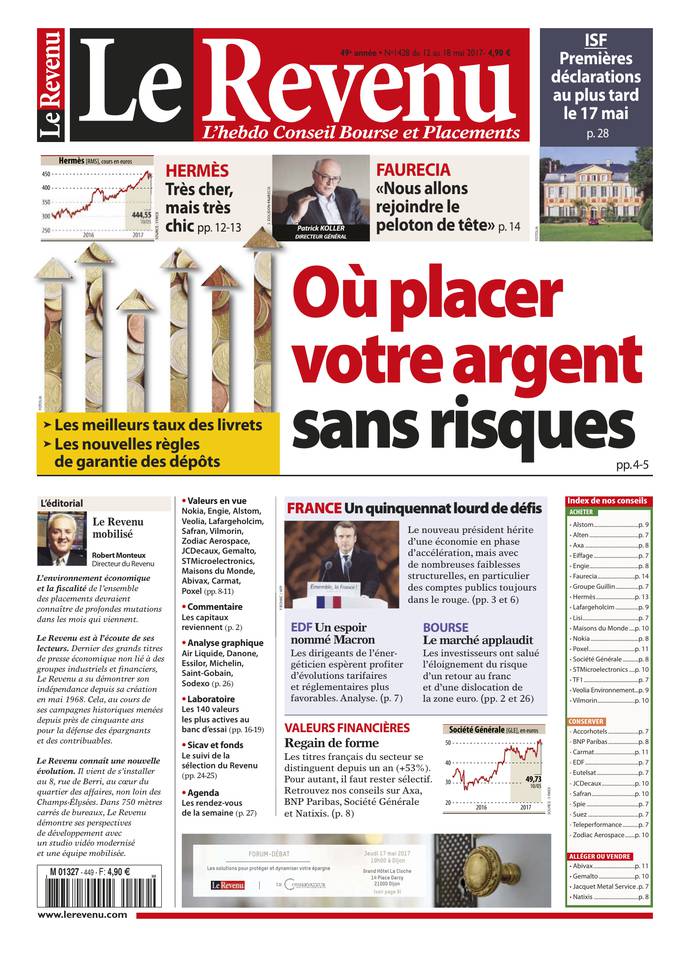 Le Revenu 11 mai 2017 Le Revenu N°1428 du 11 mai 2017 à télécharger sur iPad