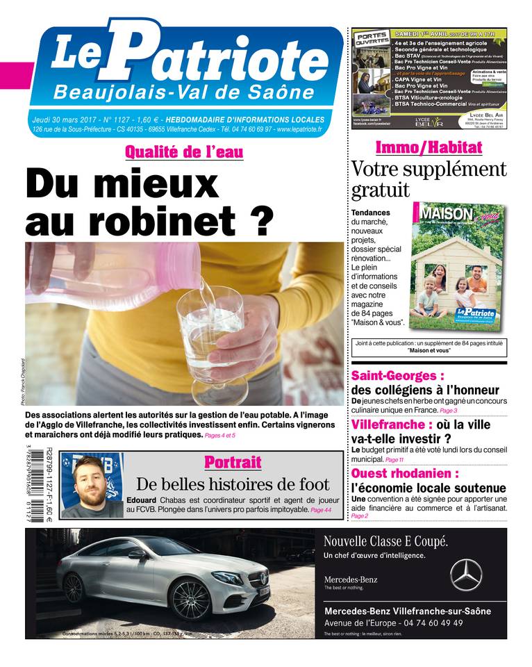 Le Patriote Beaujolais 30 mars 2017 Le Patriote Beaujolais du 30 mars 2017 à télécharger sur iPad