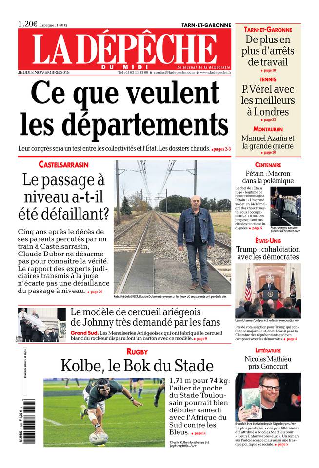 La Dépêche du Midi 08 novembre 2018 La Dépêche du Midi du 08 novembre 2018 à télécharger sur iPad