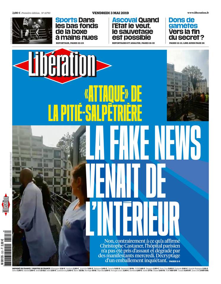 Libération 03 mai 2019 Libération du 03 mai 2019 à télécharger sur iPad