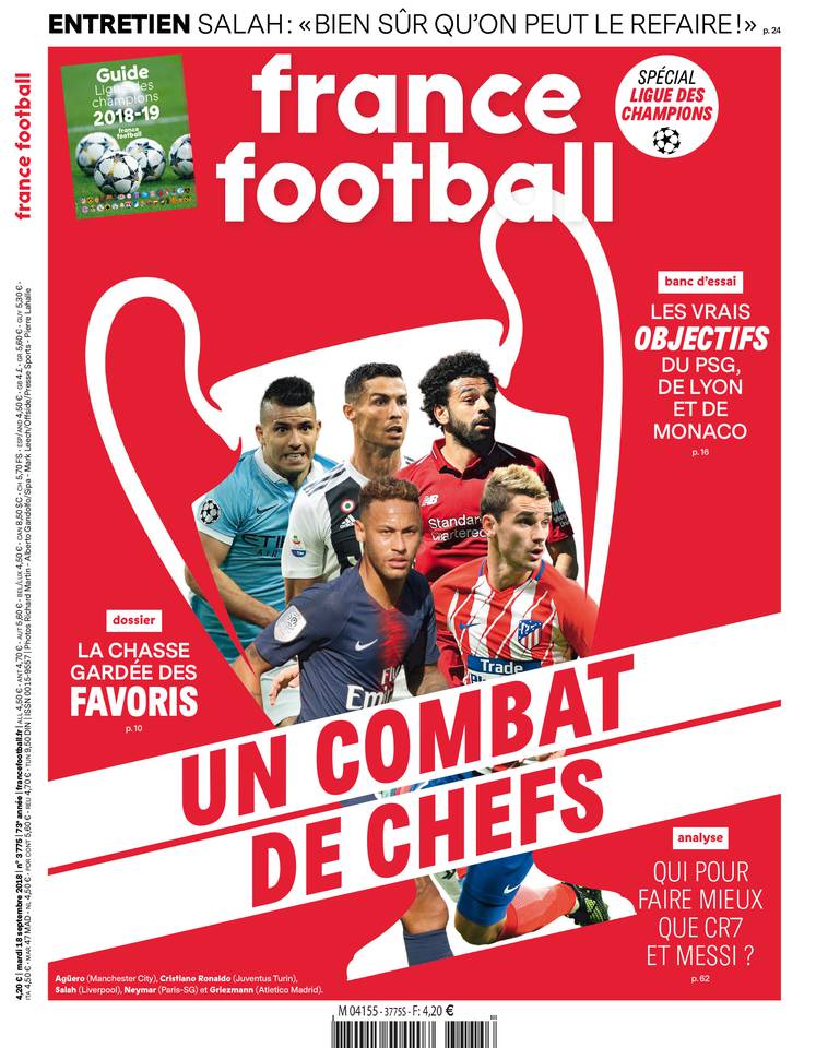 France Football 18 septembre 2018 France Football du 18 septembre 2018 à télécharger sur iPad