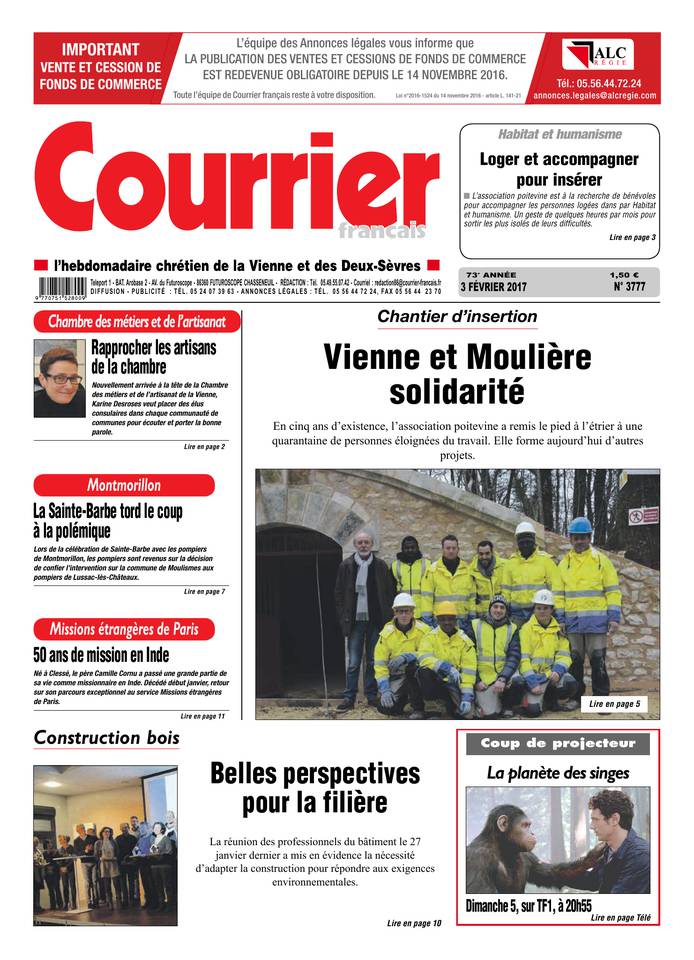 Courrier Français 03 février 2017 Courrier Français du 03 février 2017 à télécharger sur iPad