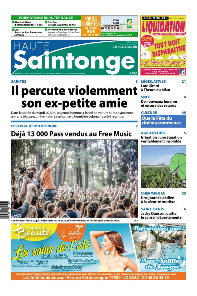 Haute Saintonge 23 juin 2017 Abonnement Haute Saintonge Pas Cher avec BOUQUET INFO ePresse.fr
