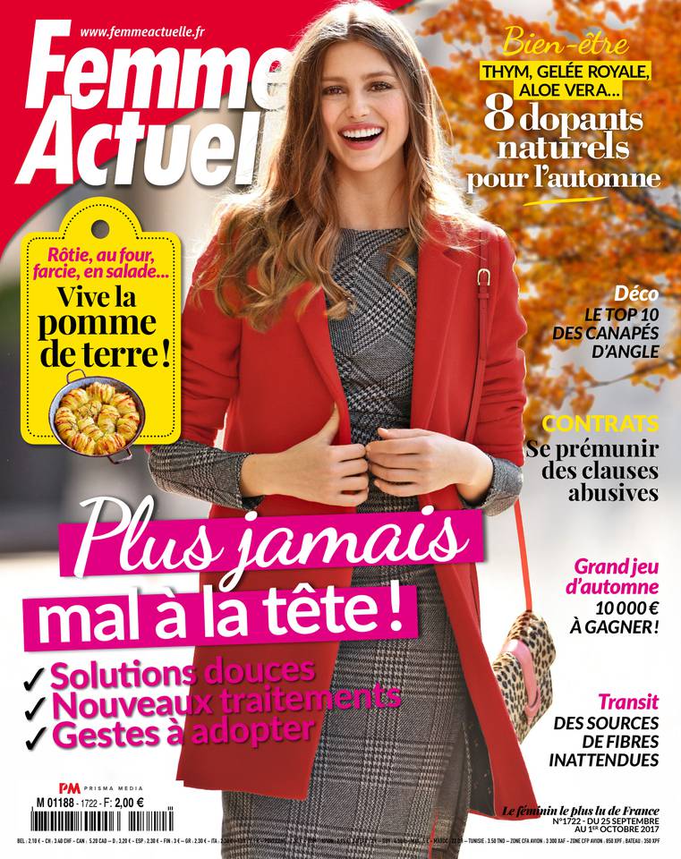 Femme Actuelle 25 septembre 2017 Abonnement à Femme Actuelle Pas Cher avec le BOUQUET ePresse.fr