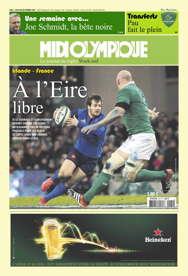 Midi Olympique Vert 24 février 2017 Midi Olympique Vert du 24 février 2017 à télécharger sur iPad