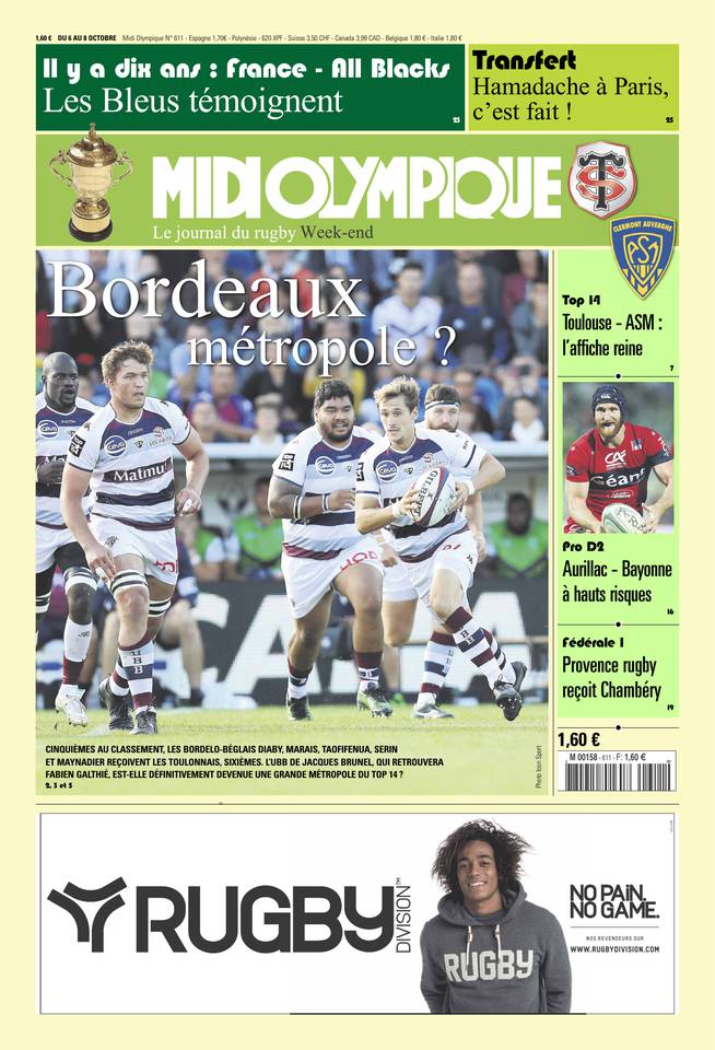 Midi Olympique Vert 06 octobre 2017 Midi Olympique Vert du 06 octobre 2017 à télécharger sur iPad