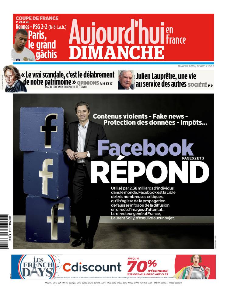 Aujourd'hui en France 28 avril 2019 Aujourd'hui en France du 28 avril 2019 à télécharger sur iPad