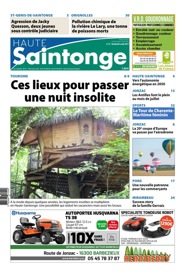 Haute Saintonge 04 août 2017 Haute Saintonge du 04 août 2017 à télécharger sur iPad