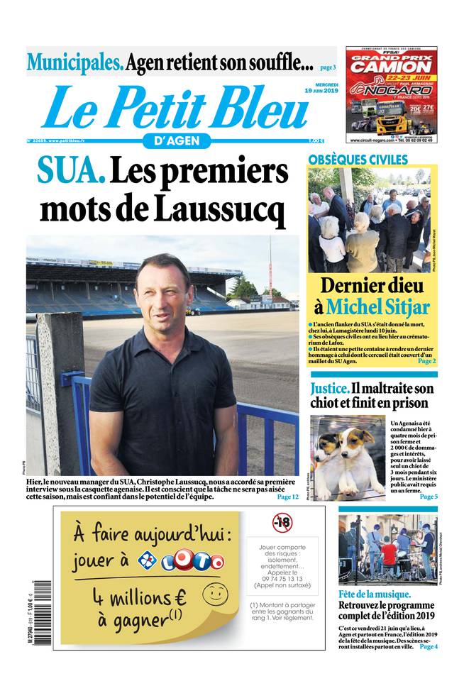 Le Petit Bleu d'Agen 19 juin 2019 Le Petit Bleu d'Agen du 19 juin 2019