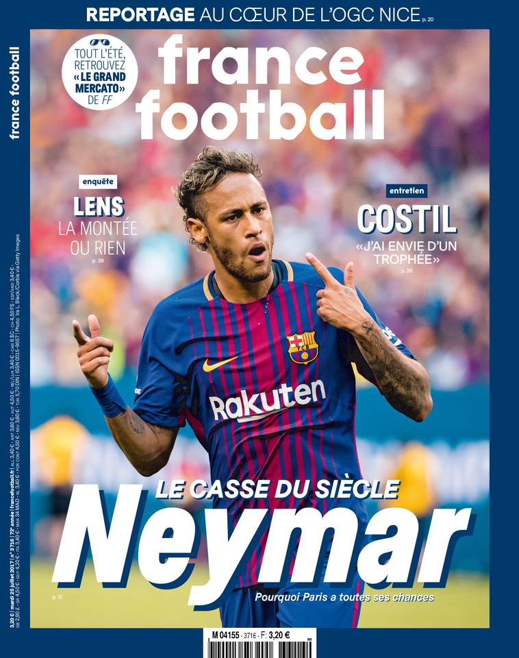 France Football 25 juillet 2017 France Football du 25 juillet 2017 à télécharger sur iPad