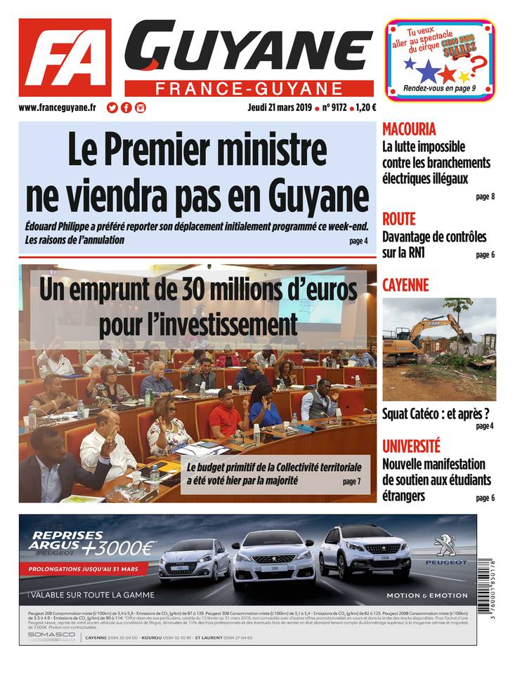 France-Guyane 21 mars 2019 Abonnement France-Guyane Pas Cher avec le BOUQUET ePresse.fr