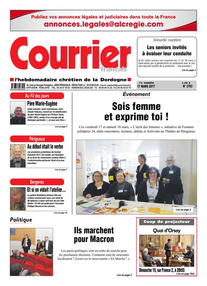 Courrier Français 17 mars 2017 Courrier Français du 17 mars 2017 à télécharger sur iPad