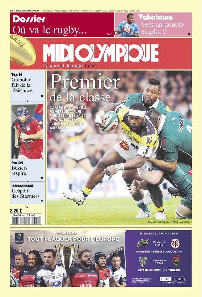 Midi Olympique Rouge 27 mars 2017 Midi Olympique Rouge du 27 mars 2017 à télécharger sur iPad