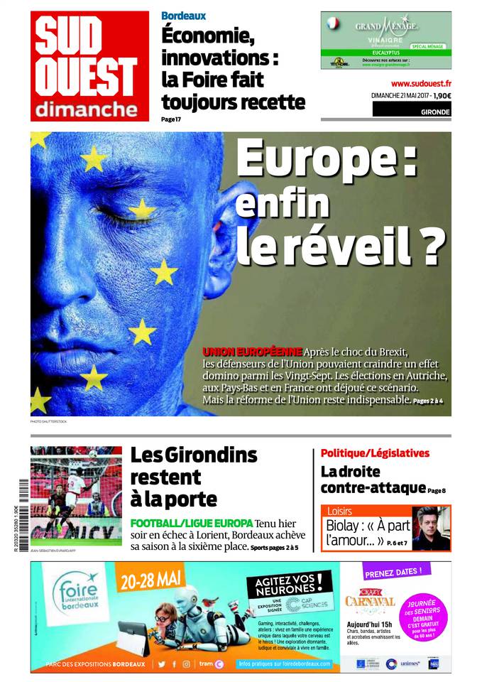 Sud Ouest Dimanche 21 mai 2017 Abonnement Sud Ouest Pas Cher avec BOUQUET INFO ePresse.fr