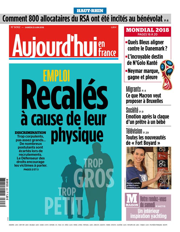 Aujourd'hui en France 23 juin 2018 Aujourd'hui en France du 23 juin 2018 à télécharger sur iPad