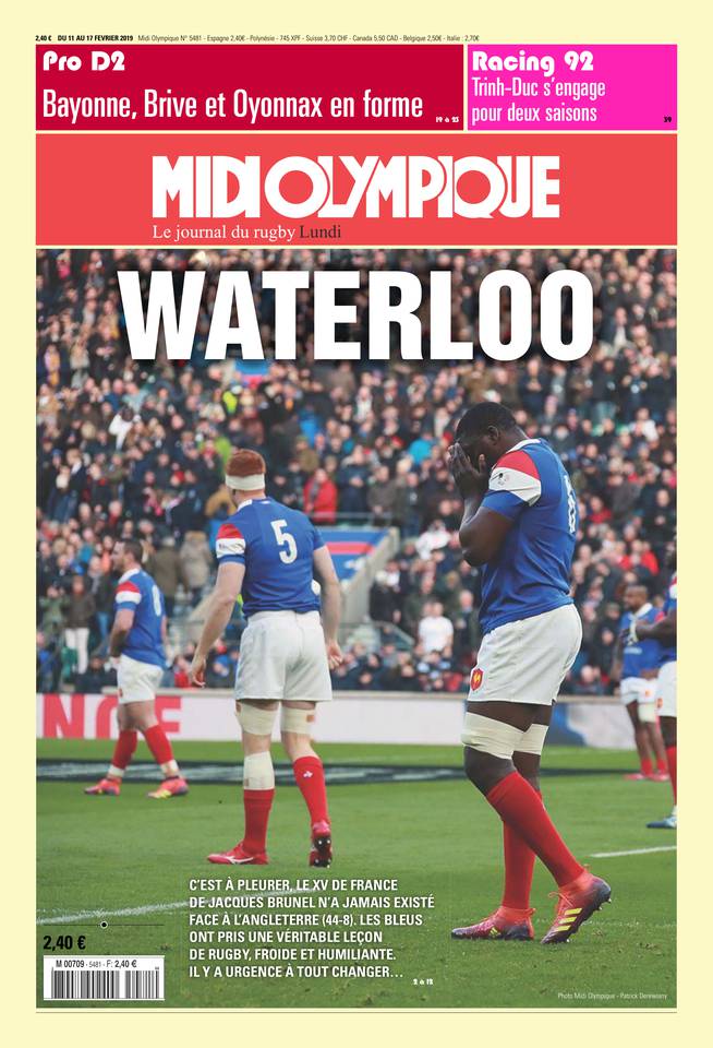 Midi Olympique Rouge 11 février 2019 Midi Olympique Rouge du 11 février 2019 à télécharger sur iPad