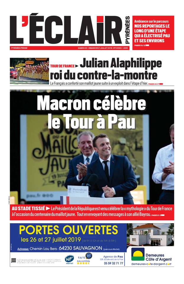 L'Éclair des Pyrénées 20 juillet 2019 Abonnement L'Éclair des Pyrénées Pas Cher avec le BOUQUET ePresse.fr