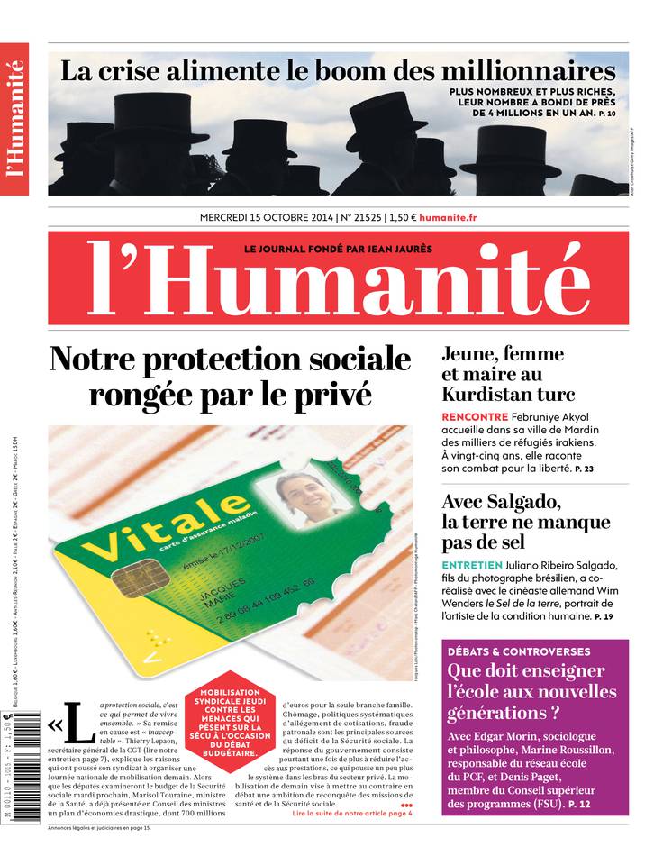 L'Humanité 15 octobre 2014 L'Humanité du 15 octobre 2014 à télécharger sur iPad