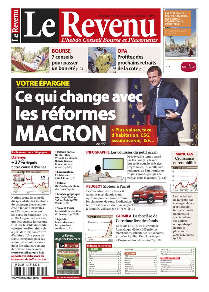 Le Revenu 29 juin 2017 Le Revenu N°1435 du 29 juin 2017 à télécharger sur iPad