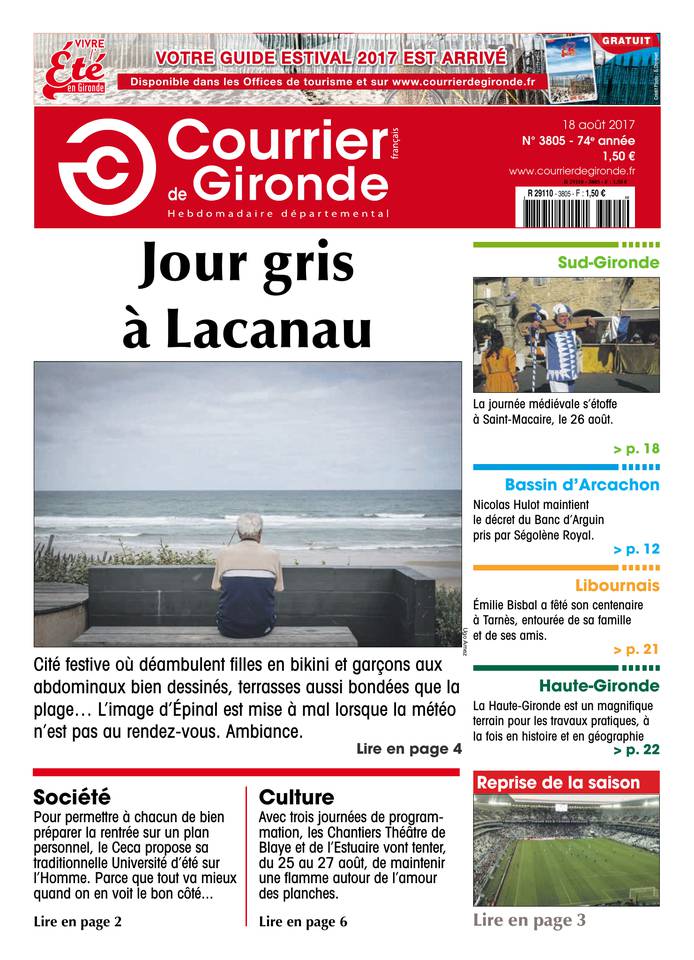 Courrier de Gironde 18 août 2017 Courrier de Gironde du 18 août 2017
