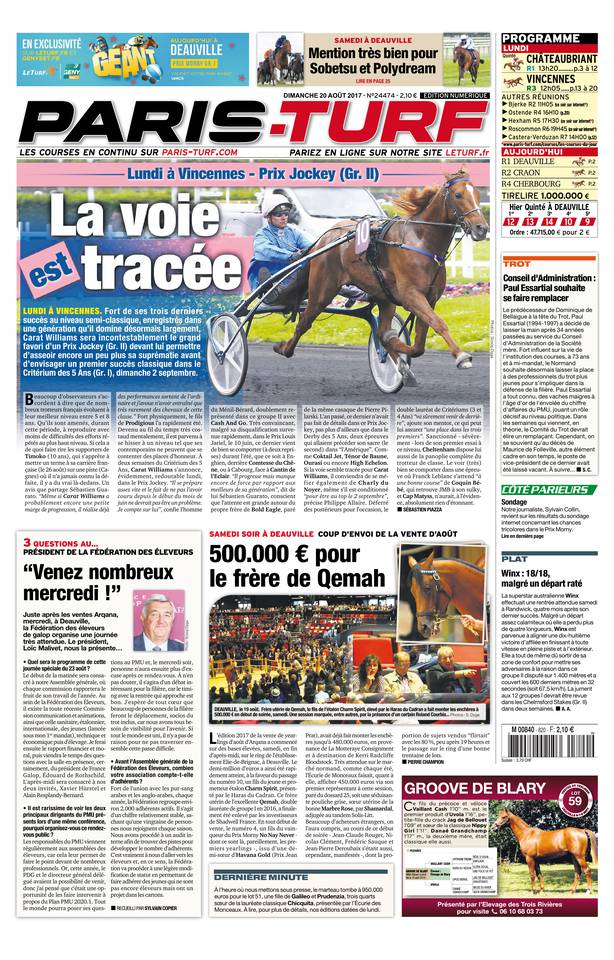 Paris Turf 20 août 2017 Abonnement Paris Turf Pas Cher avec le BOUQUET ePresse.fr