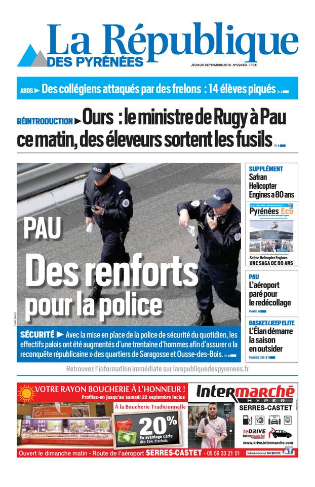 La République des Pyrénées 20 septembre 2018 Abonnement République des Pyrénées Pas Cher avec BOUQUET ePresse.fr