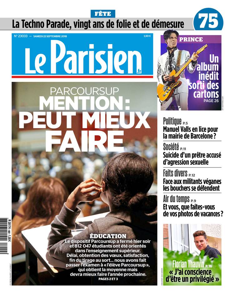 Le Parisien 22 septembre 2018 Abonnement Le Parisien Pas Cher avec le BOUQUET INFO ePresse.fr