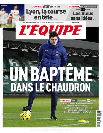 Le journal L'Équipe : l'édition du 06 janvier 2021 - L'Équipe