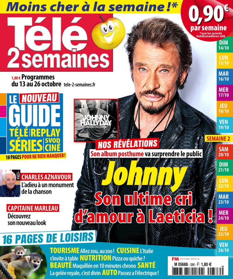 Télé 2 Semaines 08 octobre 2018 Télé 2 Semaines N°386 du 08 octobre 2018 à télécharger sur iPad
