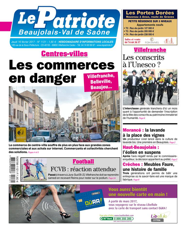 Le Patriote Beaujolais 16 février 2017 Le Patriote Beaujolais du 16 février 2017 à télécharger sur iPad