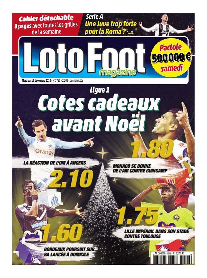 Loto Foot Magazine 19 décembre 2018 Loto Foot Magazine du 19 décembre 2018 à télécharger sur iPad