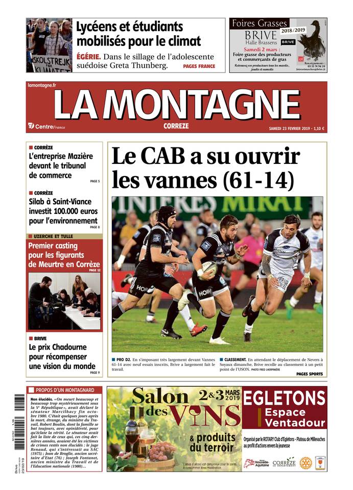 La Montagne 23 février 2019 Abonnement La Montagne Pas Cher avec le BOUQUET INFO ePresse.fr
