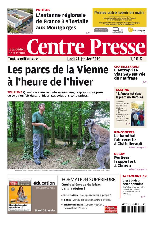 Centre Presse 21 janvier 2019 Abonnement Centre Presse Pas Cher avec le BOUQUET INFO ePresse.fr