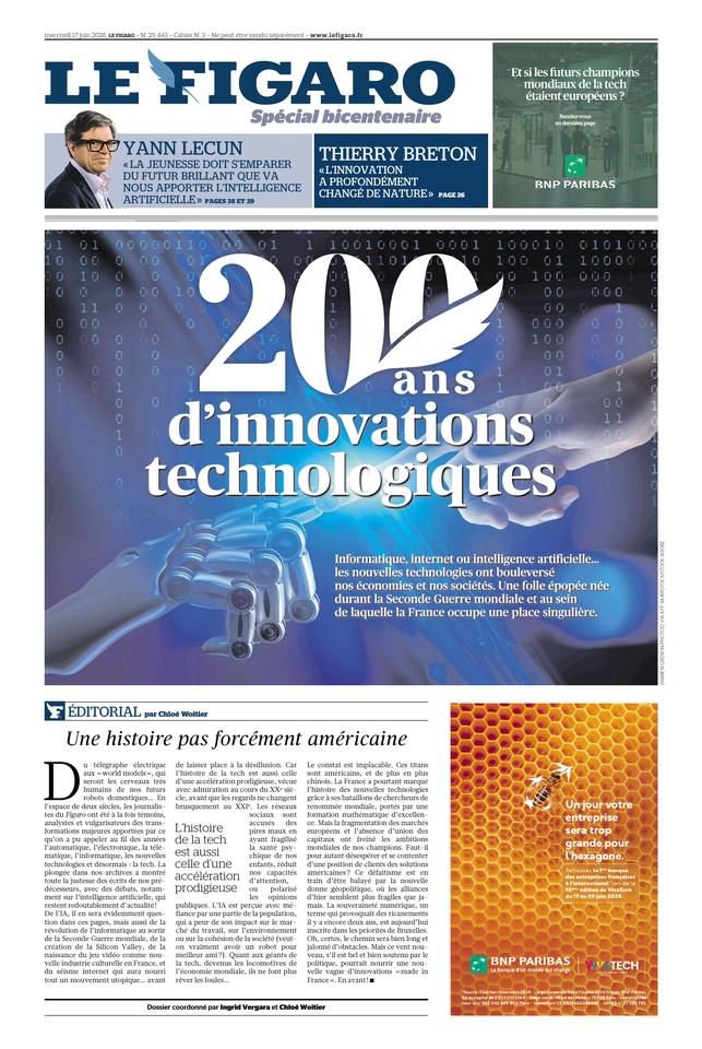 200 ans du Figaro Une du 17 juin 2026