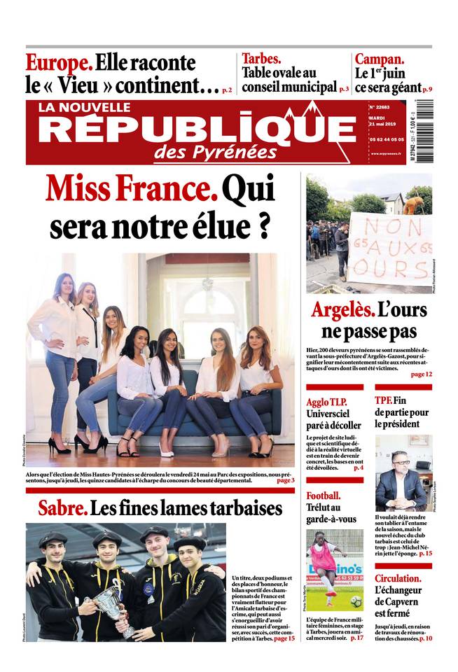 La Nouvelle République des Pyrénées 21 mai 2019 La Nouvelle République des Pyrénées du 21 mai 2019 à télécharger sur iPad