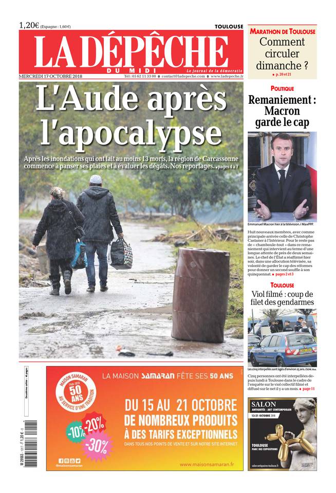La Dépêche du Midi 17 octobre 2018 Abonnement à La Dépêche du Midi Pas Cher avec le BOUQUET ePresse.fr