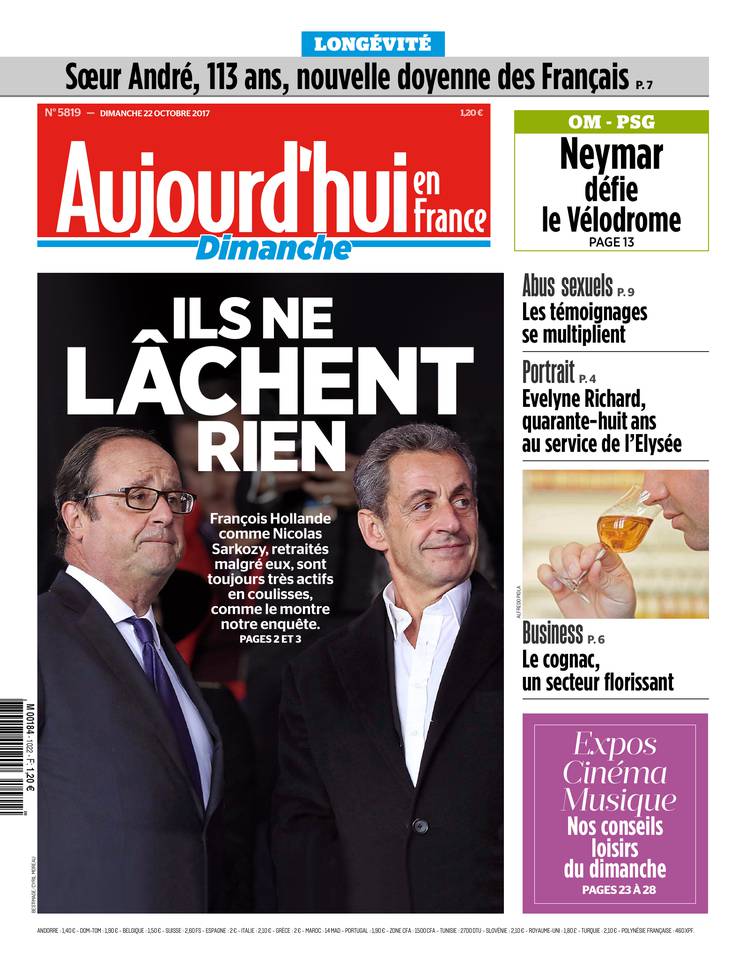 Aujourd'hui en France 22 octobre 2017 Aujourd'hui en France du 22 octobre 2017 à télécharger sur iPad