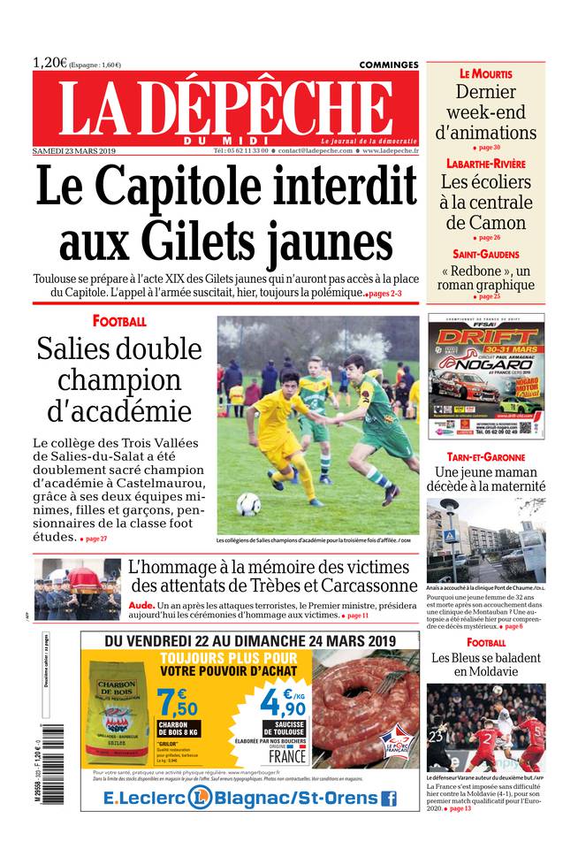 La Dépêche du Midi 23 mars 2019 Abonnement à La Dépêche du Midi Pas Cher avec le BOUQUET ePresse.fr