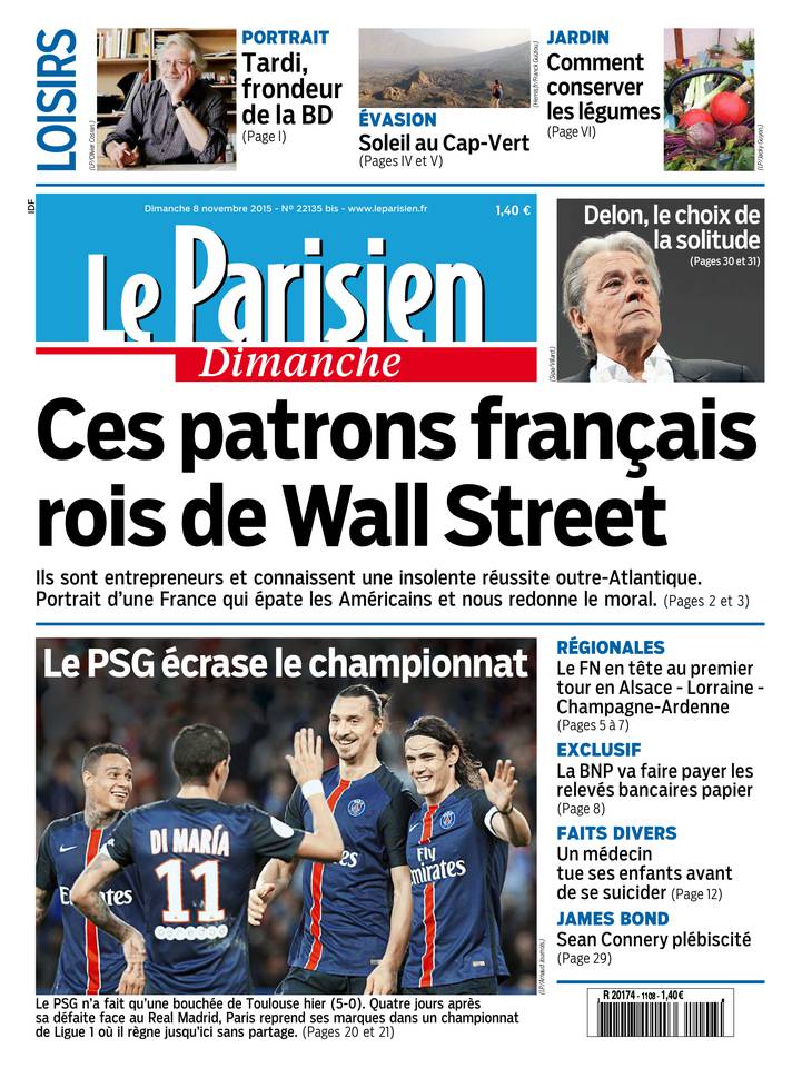 Le Parisien 08 novembre 2015 Le Parisien du 08 novembre 2015 à télécharger sur iPad