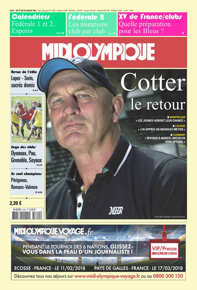 Midi Olympique Rouge 17 juillet 2017 Midi Olympique Rouge du 17 juillet 2017 à télécharger sur iPad