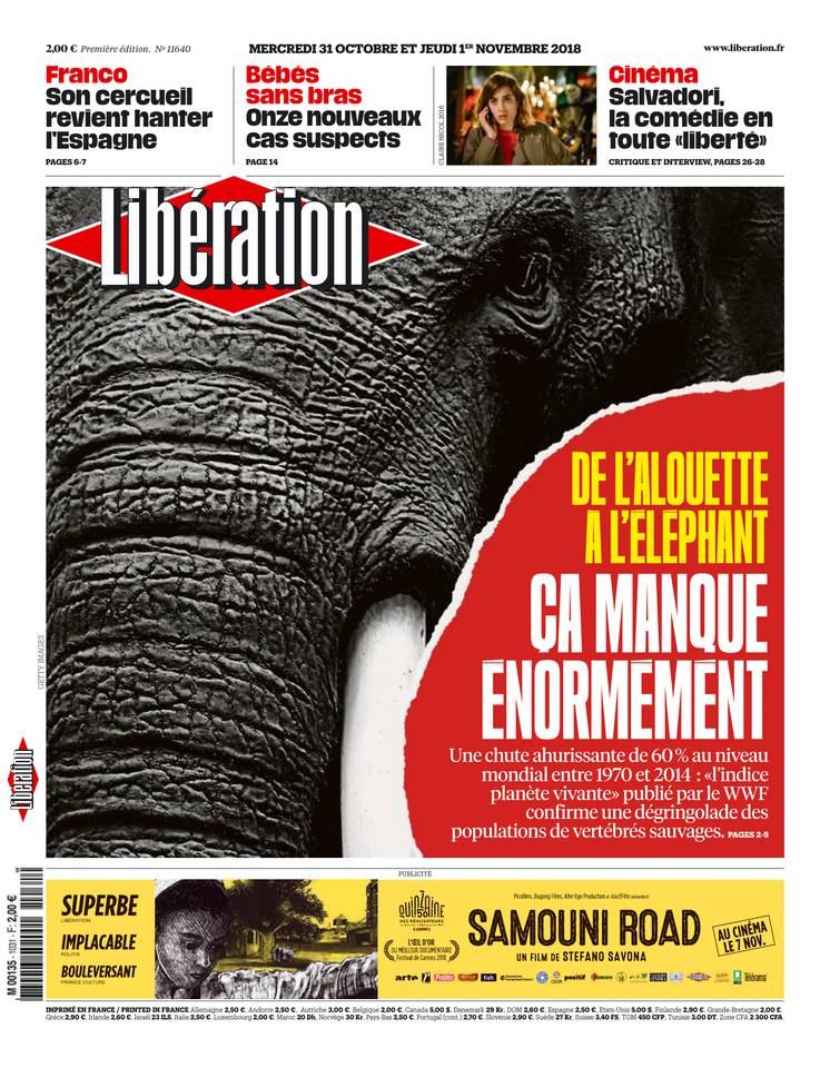 Libération 31 octobre 2018 Libération du 31 octobre 2018 à télécharger sur iPad