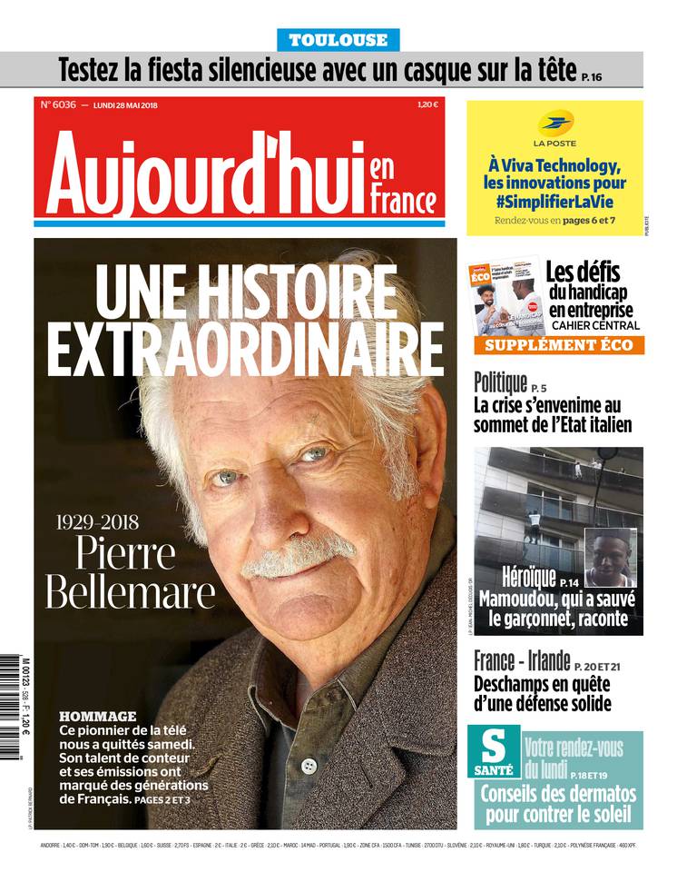 Aujourd'hui en France 28 mai 2018 Aujourd'hui en France du 28 mai 2018 à télécharger sur iPad