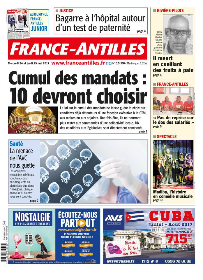 France-Antilles Martinique 24 mai 2017 Abonnement France-Antilles Martinique Pas Cher avec le BOUQUET ePresse.fr