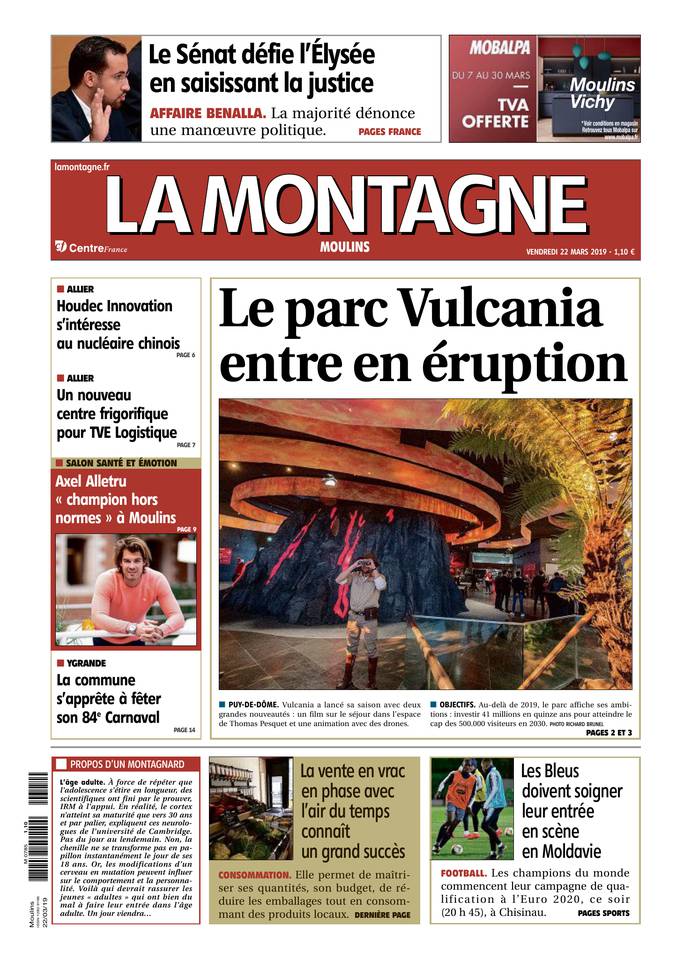 La Montagne 22 mars 2019 Abonnement La Montagne Pas Cher avec le BOUQUET INFO ePresse.fr